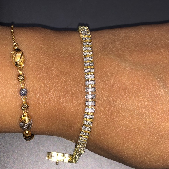 Rea diamond double row men tennis bracelet not CZ not fake unbeatable huge sale - Picture 9 of 13